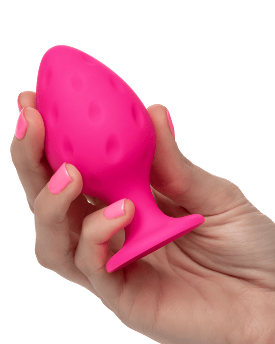 CalExotics Butt Plug Cheeky Probe: 2 Graduated Textured Silicone Anal Plugs - Pink