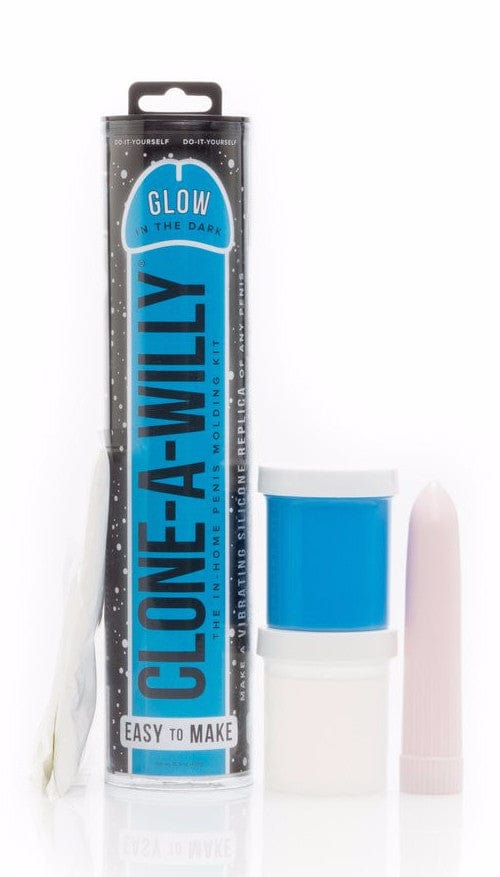 Empire Laboratories Dildo Clone A Willy Vibrating Silicone Penis Casting Kit - Glow In the Dark Blue