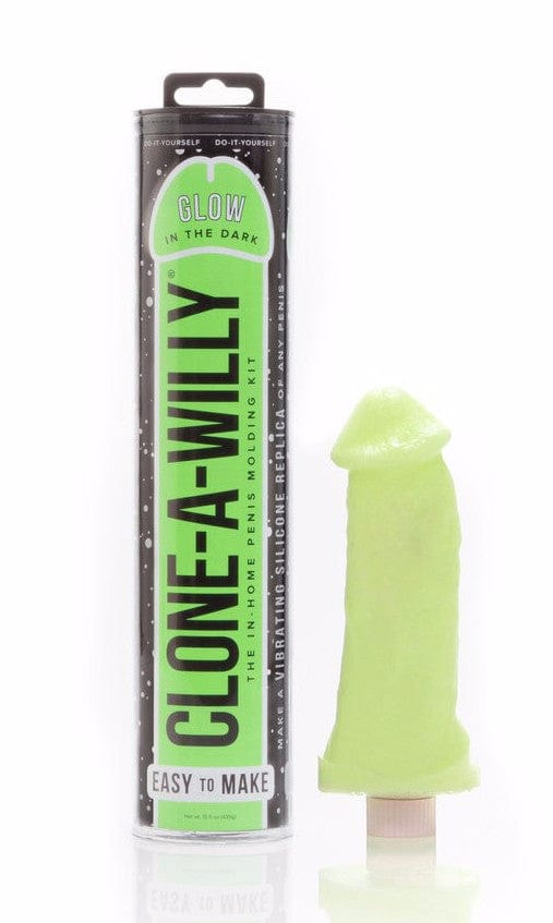 Empire Laboratories Dildo Clone A Willy Vibrating Silicone Penis Casting Kit - Glow In the Dark Green