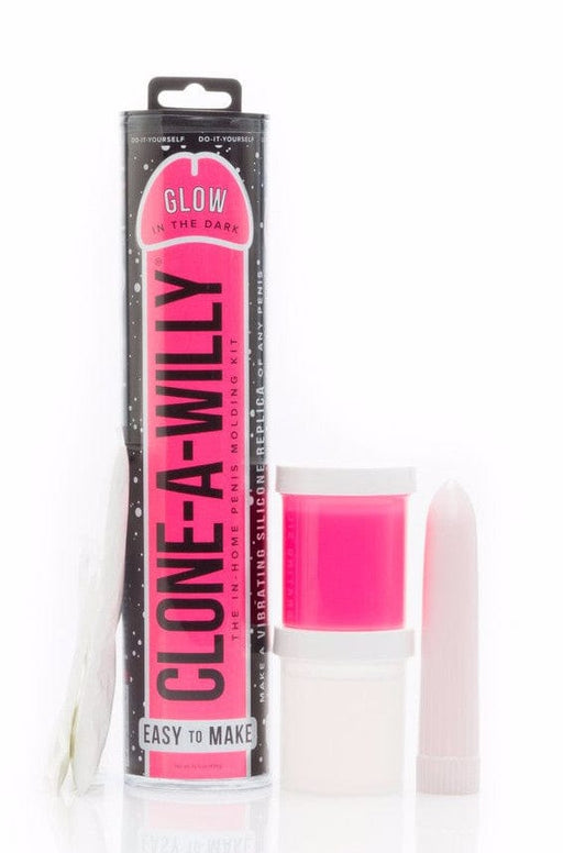 Empire Laboratories Dildo Clone A Willy Vibrating Silicone Penis Casting Kit - Glow In the Dark Pink