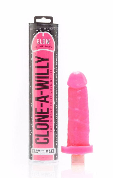 Empire Laboratories Dildo Clone A Willy Vibrating Silicone Penis Casting Kit - Glow In the Dark Pink