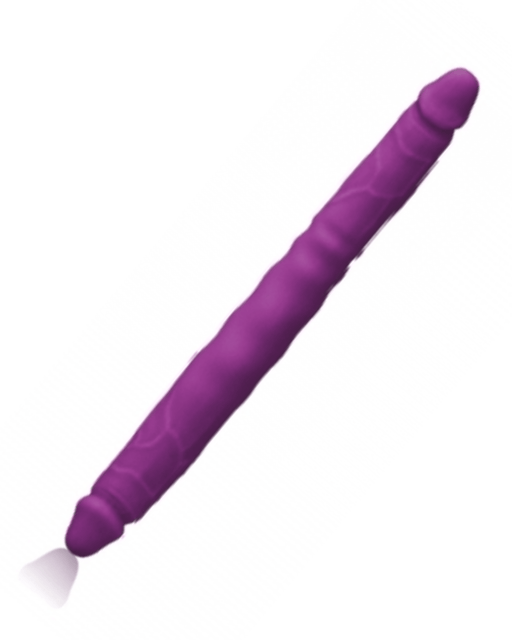 NS Novelties Dildo Colours Double Pleasures 12 Inch Silicone Double Dildo - Purple