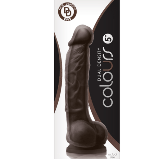 NaughtyNorth Colours Dual Density 5 Inch Silicone Dildo - Dark Chocolate