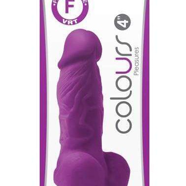 NS Novelties Dildo Colours Pleasures Realistic 4 Inch Silicone Dildo - Purple