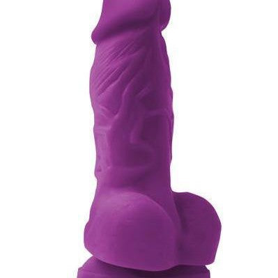 NS Novelties Dildo Colours Pleasures Realistic 4 Inch Silicone Dildo - Purple