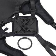 Corset High Waisted Adjustable Black Strap On Harness