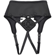 Corset High Waisted Adjustable Black Strap On Harness
