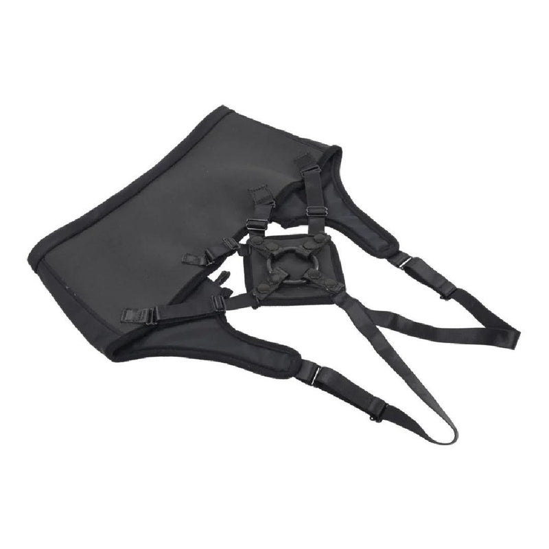 Corset High Waisted Adjustable Black Strap On Harness