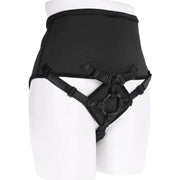 Corset High Waisted Adjustable Black Strap On Harness
