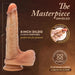 DaVinci Ultra Realistic 8 Inch Silicone Dildo with Sliding Foreskin - Caramel