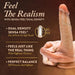 DaVinci Ultra Realistic 8 Inch Silicone Dildo with Sliding Foreskin - Caramel