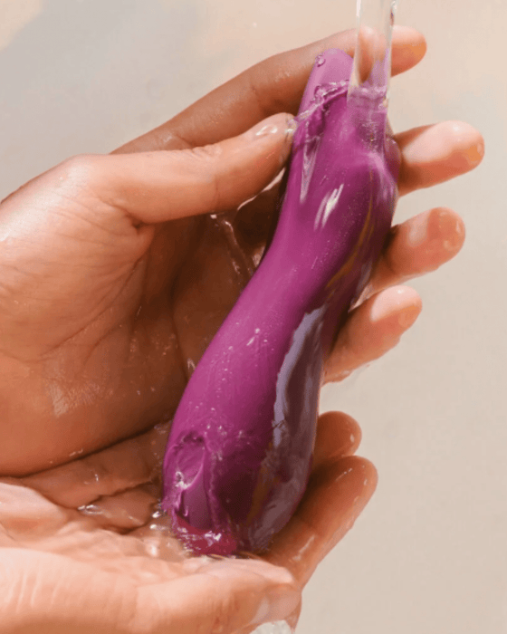 Dame Products Vibrator Dame Dip Beginner's  Internal & External Silicone Vibrator - Plum