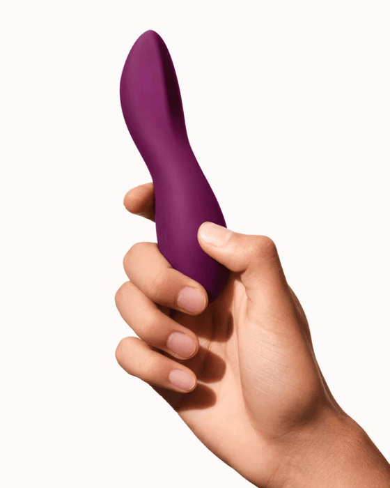 Dame Products Vibrator Dame Dip Beginner's  Internal & External Silicone Vibrator - Plum