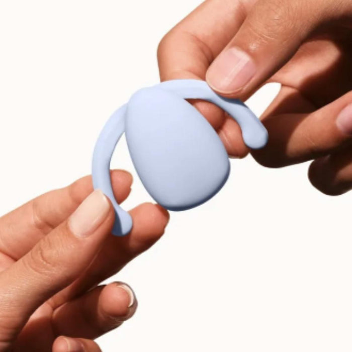 Dame Eva Hands-Free Silicone Clitoral Vibrator - Ice Blue