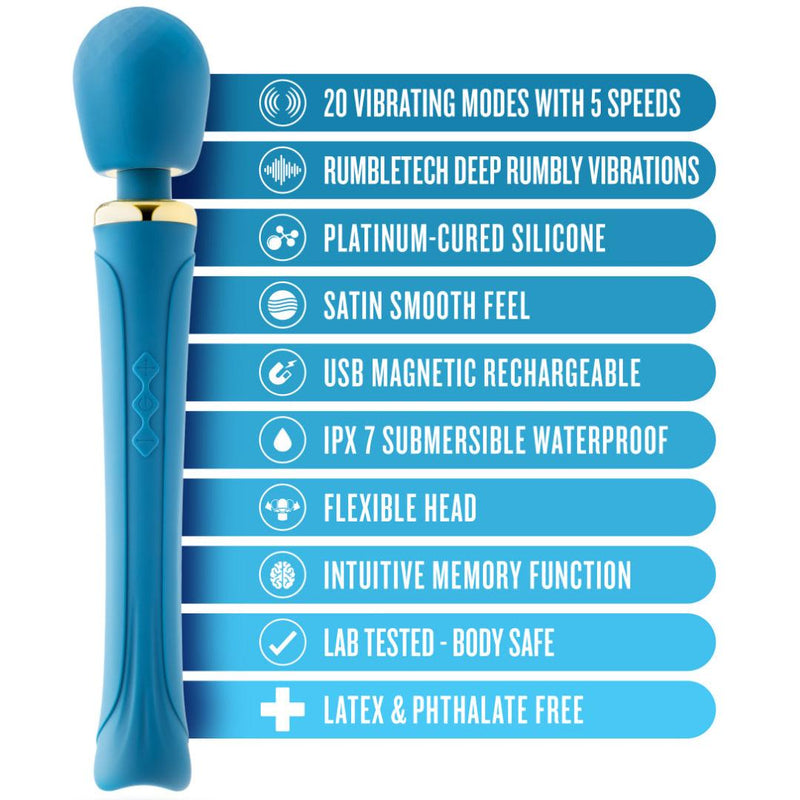 Dianna Rechargeable Rumbly Waterproof Wand Vibrator
