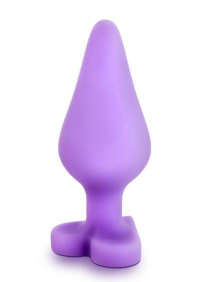 Blush Novelties Butt Plug Naughty Candy Heart Butt Plug - Do Me Now Purple