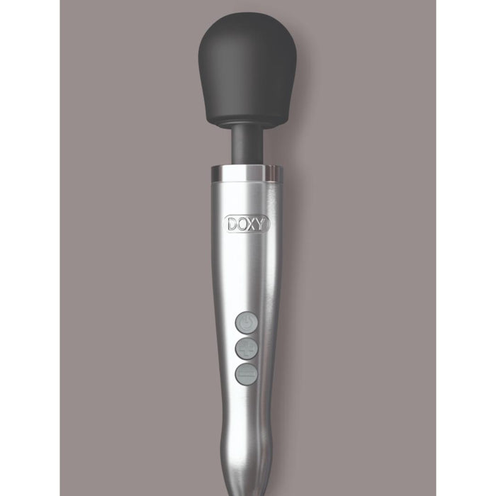 Doxy Die Cast Extra Powerful Wand Vibrator - Brushed Metal Silver