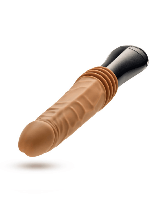 Blush Vibrator Dr. Arthur Vibrating Thrusting Gyrating Realistic Silicone Dildo - Caramel