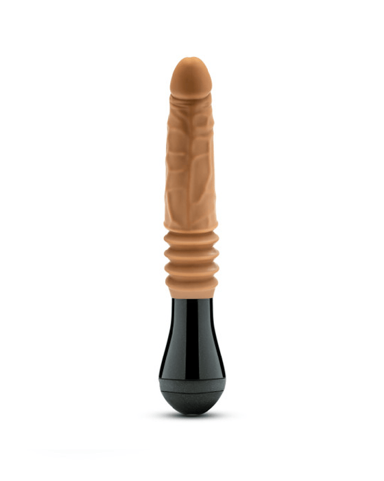 Blush Vibrator Dr. Arthur Vibrating Thrusting Gyrating Realistic Silicone Dildo - Caramel