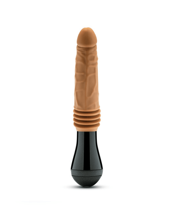 Blush Vibrator Dr. Arthur Vibrating Thrusting Gyrating Realistic Silicone Dildo - Caramel