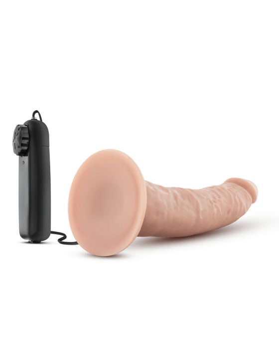 Blush Novelties Vibrator Dr. Skin Dr. Dave 7 Inch Vibrating Realistic Dildo - Vanilla