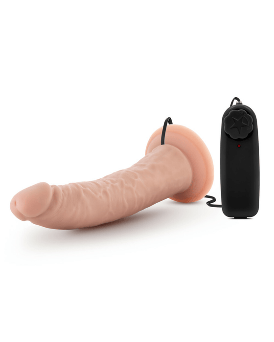 Blush Novelties Vibrator Dr. Skin Dr. Dave 7 Inch Vibrating Realistic Dildo - Vanilla