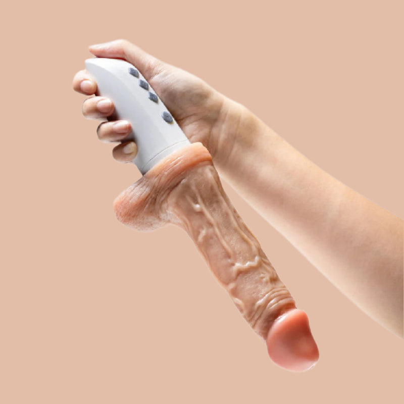 Dr. Hammer Thrusting Realistic 7 Inch Dildo With Handle and Mount