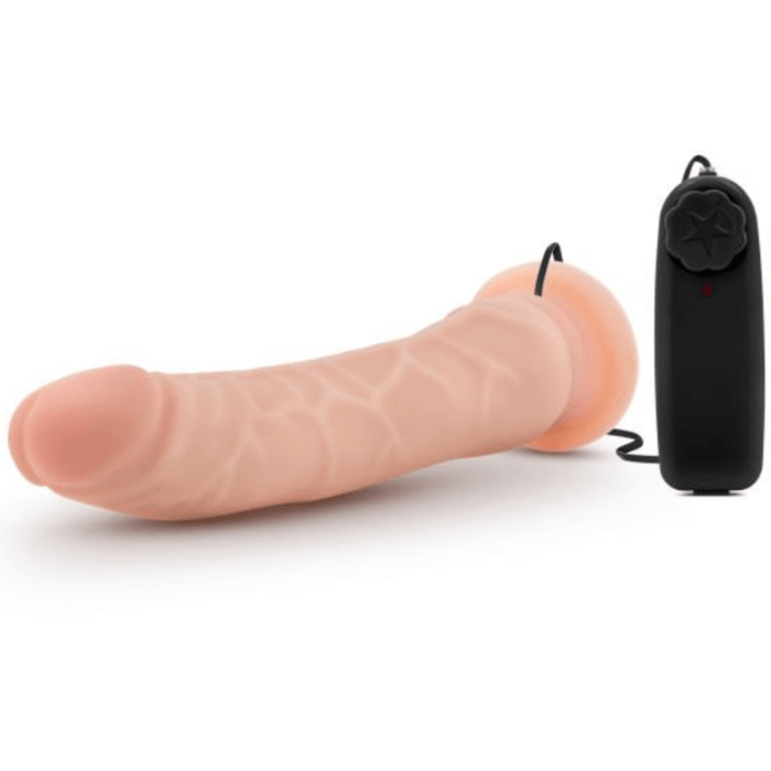 Blush Novelties Vibrator Dr. Skin 8.5 Inch Vibrating Realistic Dildo - Vanilla