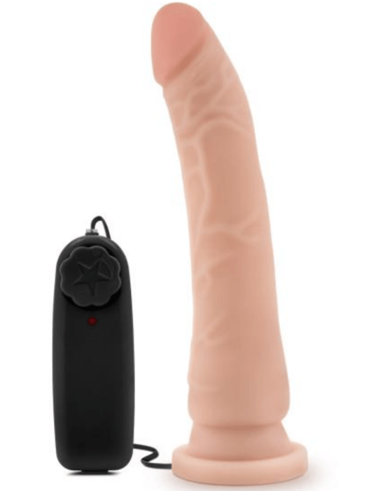 Blush Novelties Vibrator Dr. Skin 8.5 Inch Vibrating Realistic Dildo - Vanilla