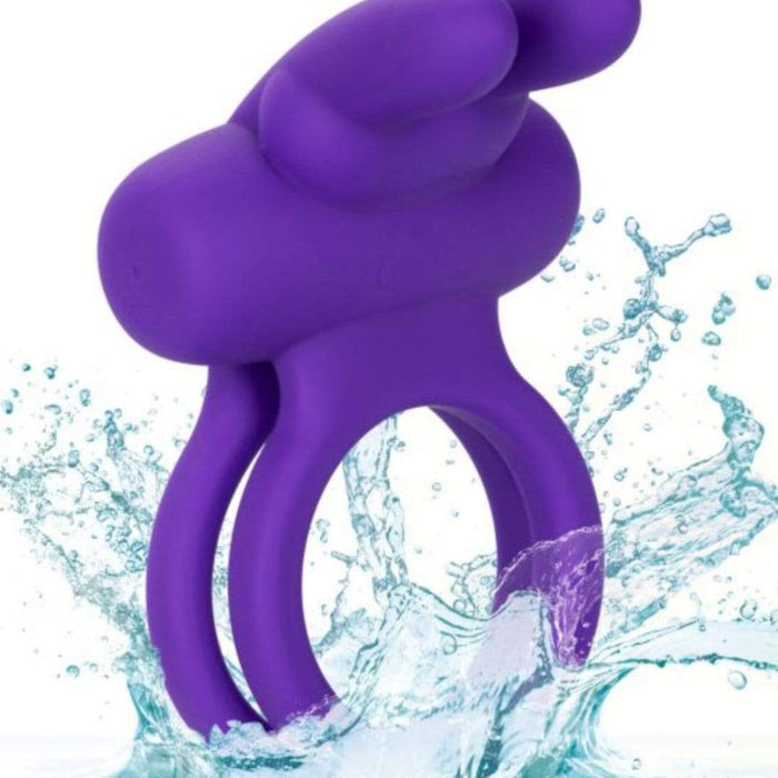 CalExotics Cock Ring Dual Rockin Rabbit Silicone Vibrating Couples Toy