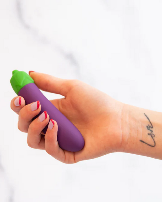 Dame Products Vibrator Eggplant Emojibator Vibrator