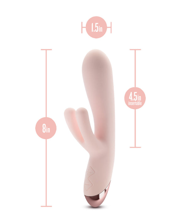 Elora Dual Motor Rabbit Vibrator with Double Teasers - Pale Pink