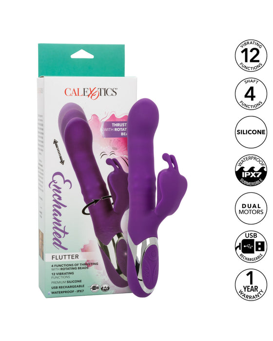 Enchanted Flutter Thrusting and Rotating Rabbit Vibrator