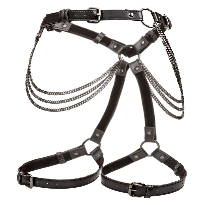 CalExotics Body Harness Euphoria Multi Chain Thigh Harness in Vegan Leather