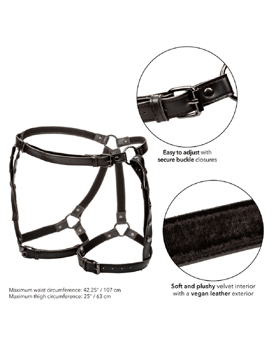 CalExotics Body Harness Euphoria Riding Thigh Harness  in Vegan Leather