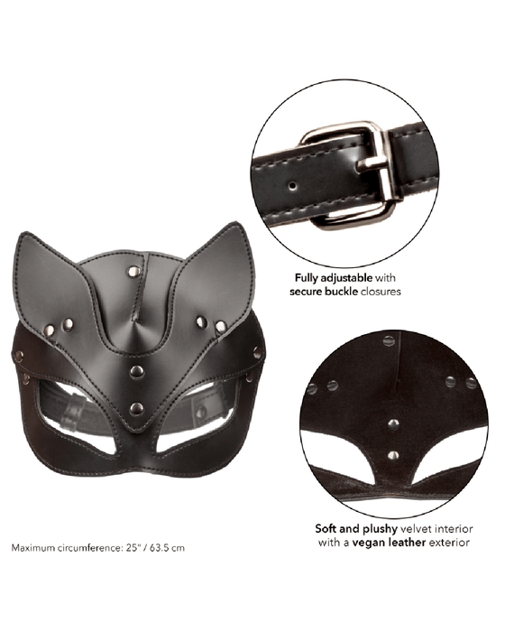 CalExotics Pasties Euphoria Sexy Cat Mask in Vegan Leather