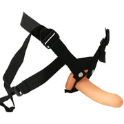 Everlaster Stud 6.5 Inch Hollow Strap On Vanilla Tone Dildo & Harness Set