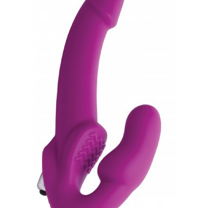 XR Brands Strap Ons Evoke Vibrating Strapless Silicone Strap-on Dildo