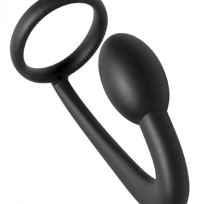 XR Brands Prostate Massager Explorer Silicone Cock Ring and Prostate Plug