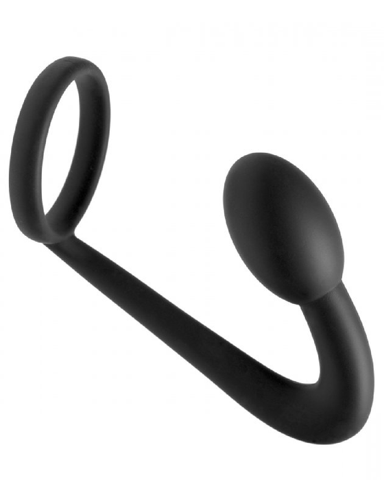 XR Brands Prostate Massager Explorer Silicone Cock Ring and Prostate Plug