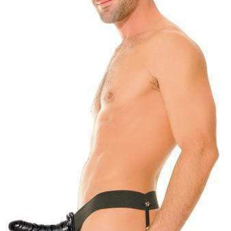 Pipedream Products Strap Ons Fetish Fantasy 6 Inch Hollow Strap On Dildo - Black