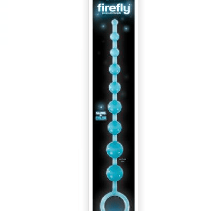 NS Novelties Anal Toy Firefly Glow In the Dark Anal Beads - Blue