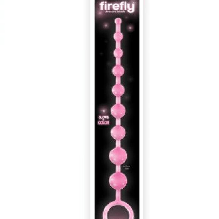 NS Novelties Anal Toy Firefly Glow In the Dark Anal Beads - Pink