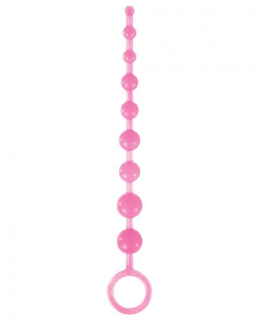 NS Novelties Anal Toy Firefly Glow In the Dark Anal Beads - Pink