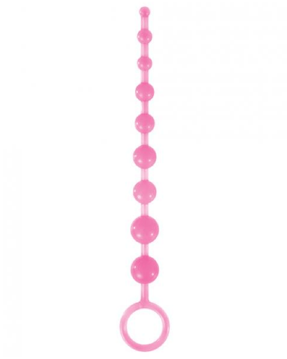 NS Novelties Anal Toy Firefly Glow In the Dark Anal Beads - Pink