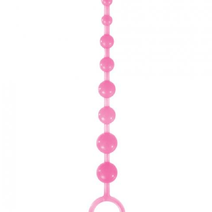 NS Novelties Anal Toy Firefly Glow In the Dark Anal Beads - Pink