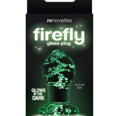 NS Novelties Butt Plug Firefly Glow In the Dark Clear Glass Butt Plug - Small