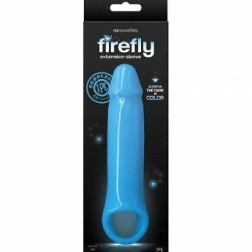 NS Novelties Penis Extension Firefly Glow in the Dark Penis Extension (Small) - Blue