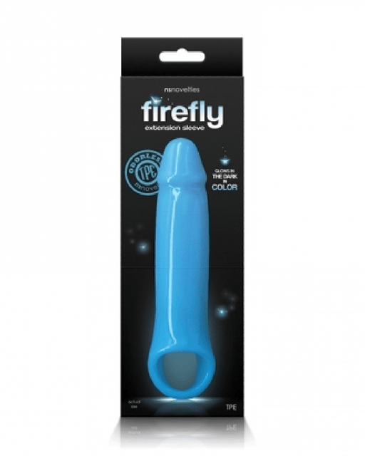 NS Novelties Penis Extension Firefly Glow in the Dark Penis Extension (Small) - Blue