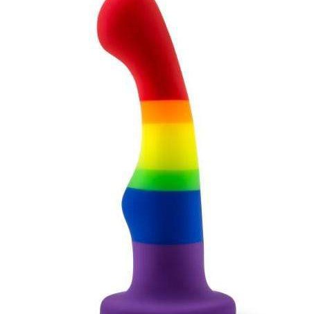 Blush Novelties Dildo Avant Pride P1 Freedom 6 Inch Silicone Rainbow Dildo